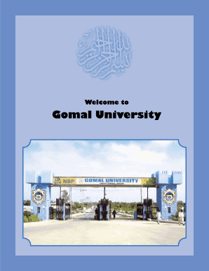 Gomal University Prospectus PDF  Form