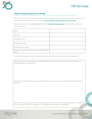Flexible Working Request Form