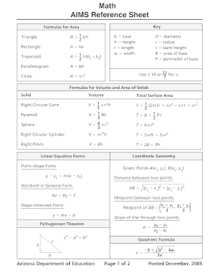 Aims Reference Sheet  Form