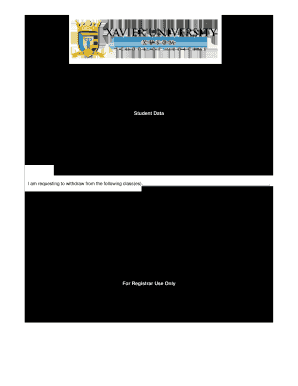 Class Withdrawal Form Xusom Com