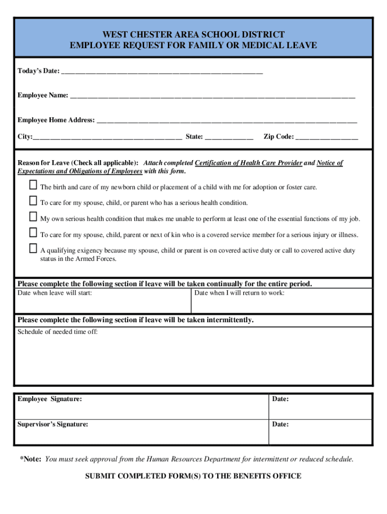 FMLA for Employee PDF  Form