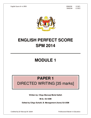 Pt3 English Module PDF  Form