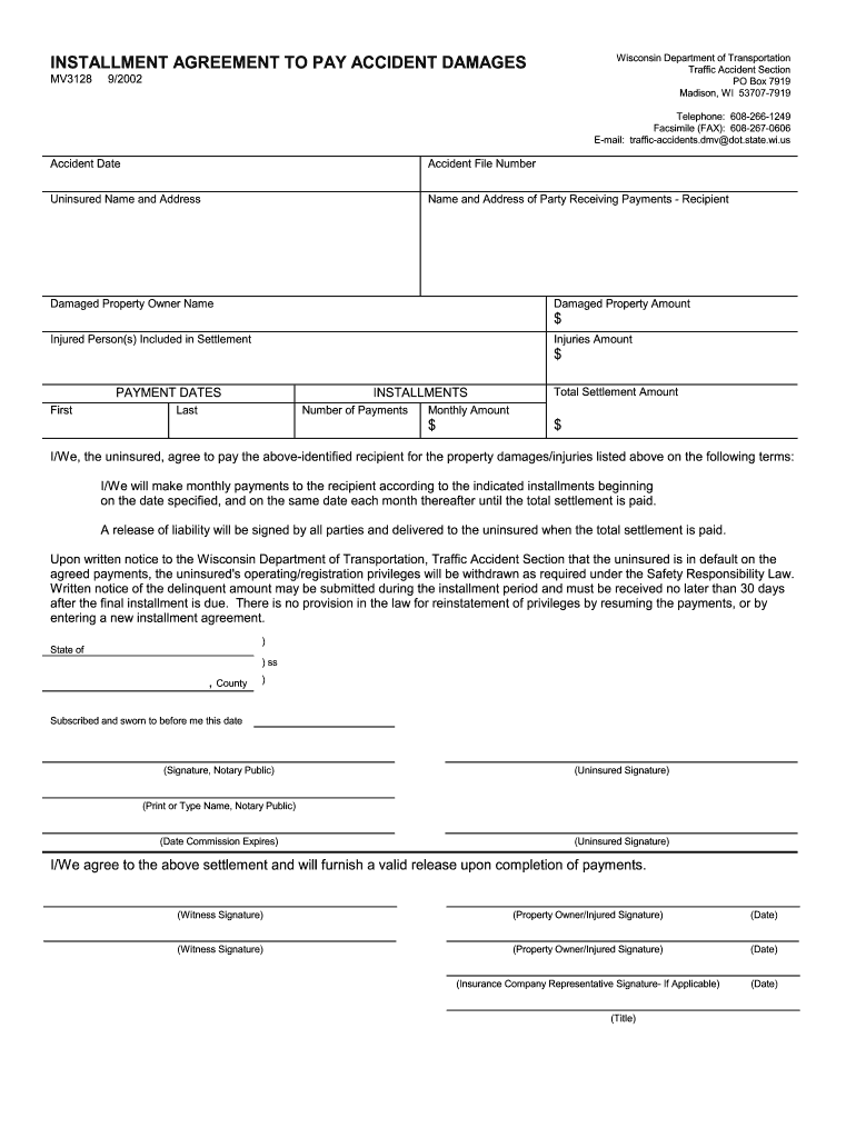 installment-agreement-to-pay-car-accident-damges-fill-out-and-sign