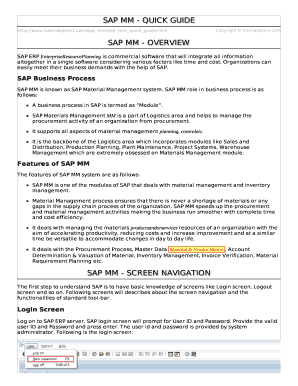 Sap Mm Tutorialspoint PDF Download  Form