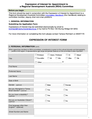 Expression of Interest Form
