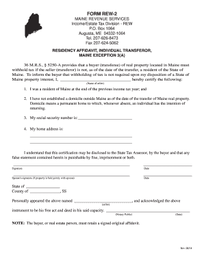 Maine Rew 2 - Fill Out and Sign Printable PDF Template | signNow