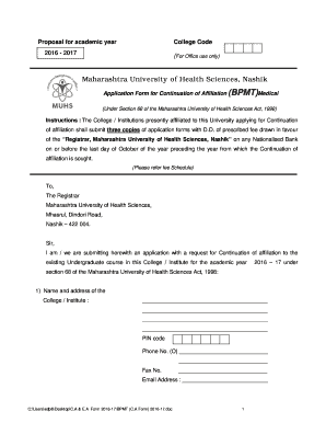 Bpmt Admission Start Date in Mharstare  Form