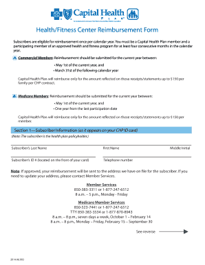 Chp Gym Reimbursement  Form