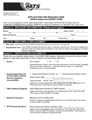 Mts Short Form