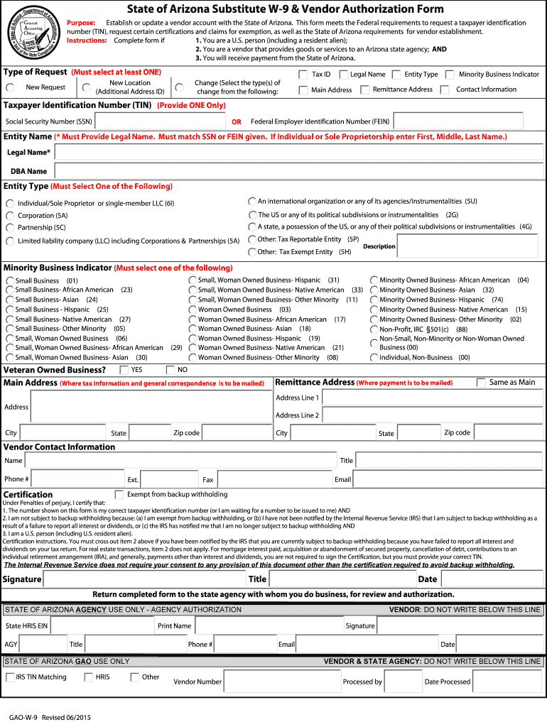  Form Vendor Authorization 2015