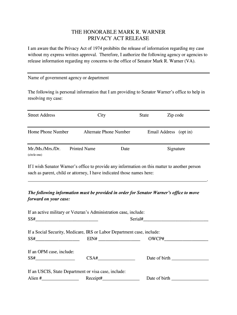 How to Fill Privacy Release Form