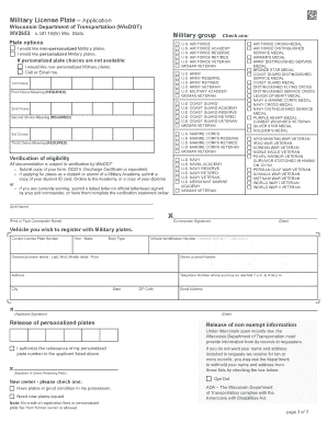 Military License Plate Information and Application