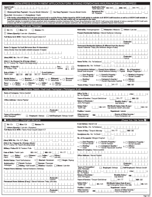 Borang Permohonan Ansuran Form