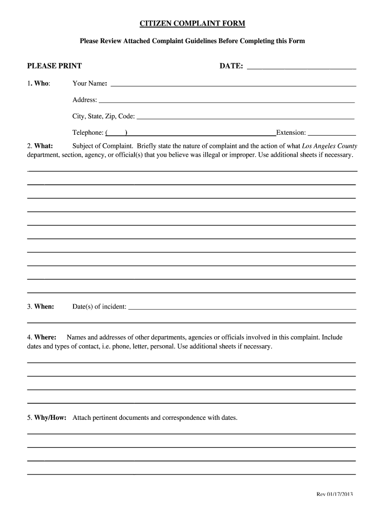  Citizens Complaint Form4 DOC 2013