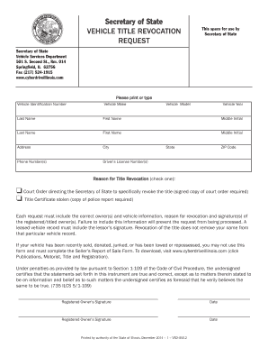 Get and Sign Illinois Revocation Form 