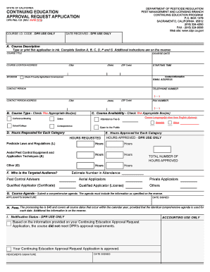 Ca Dpr Request Application  Form