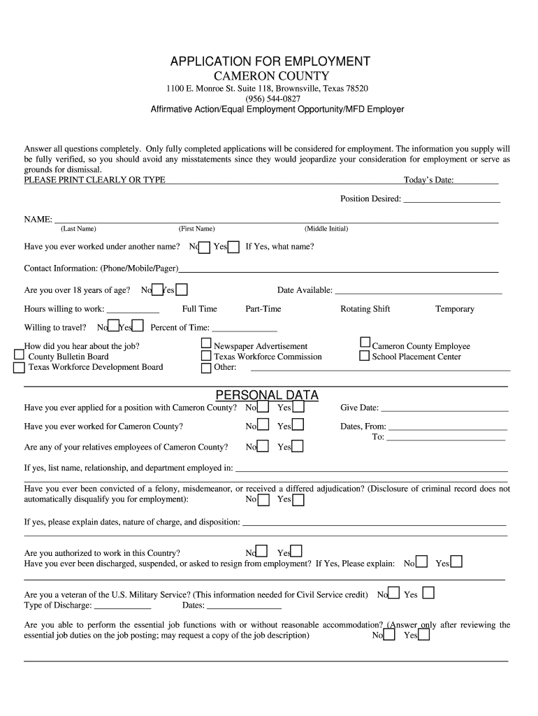 Employment  Form