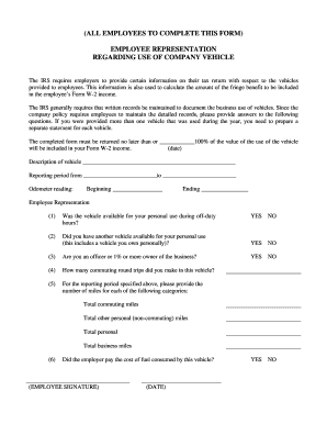  Company Vehicle Use Agreement Form PDF 2011-2024