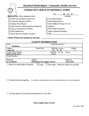 Community Referral Form