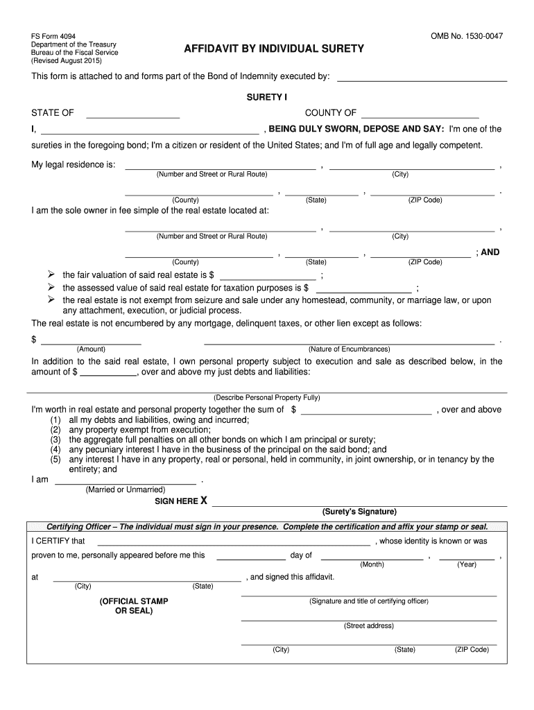 FS Form 4094 Treasurydirect