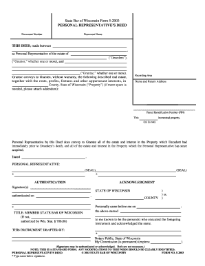 Personal Representative Deed PDF  Form