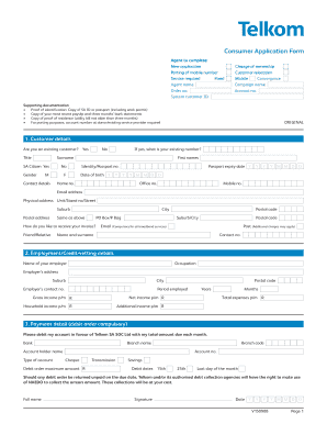 Consumer Application Form