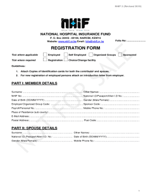 Nhif Forms