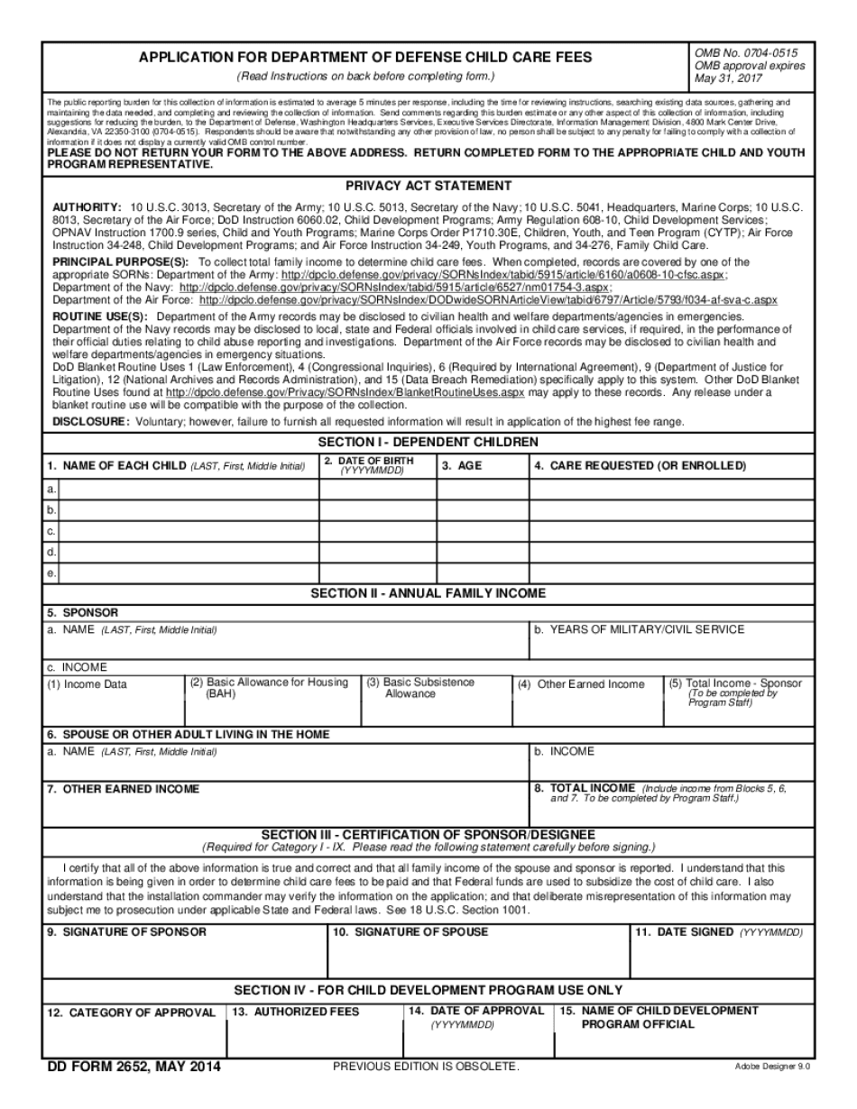 Dd 2652  Form