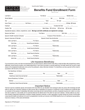  Benefits Fund Enrollment Form  the NYSNA Pension Plan and    Rnbenefits 2014