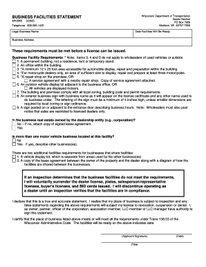 MV2845 Wisconsin Department of Transportation  Form