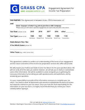 Tax Preparation Contract Template  Form