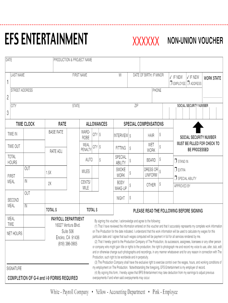 Xxxxxx Voucher Form