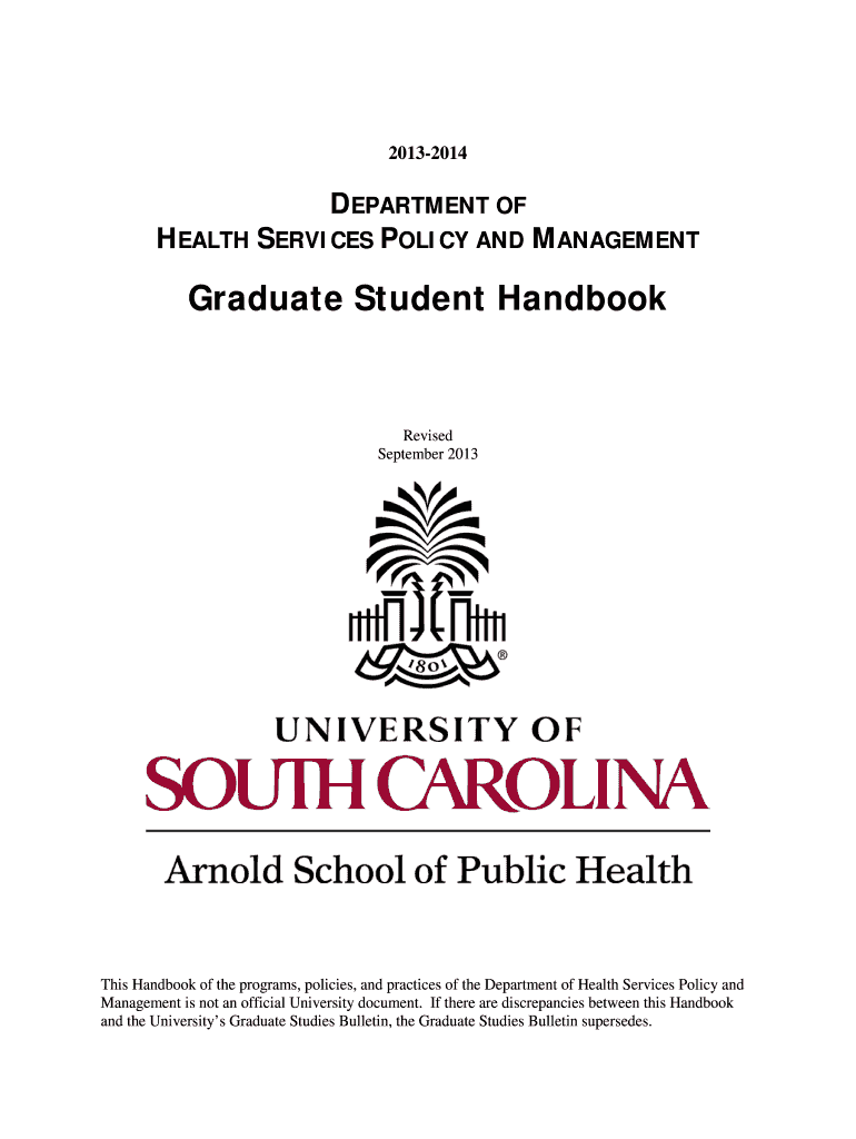 University of South Carolina MPH Admissions Details      Management Ind  Form
