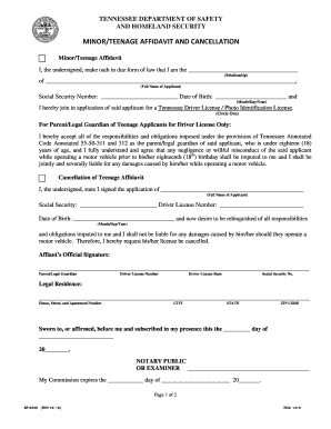  Affidavit Cancellation Form 2015-2024