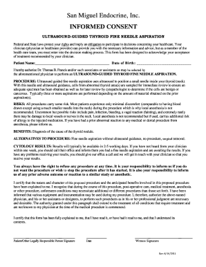 Thyroid Fine Needle Aspiration Consent Form Smendo Com