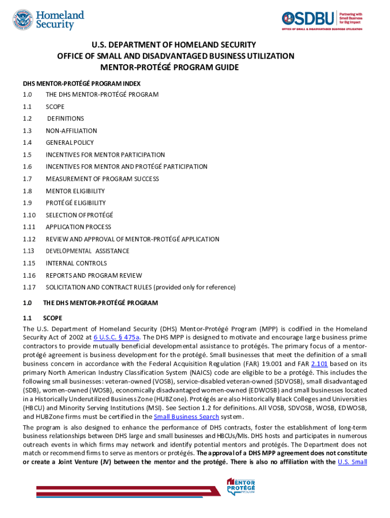  DHS Mentor Prot G Program Guide 2025-2026