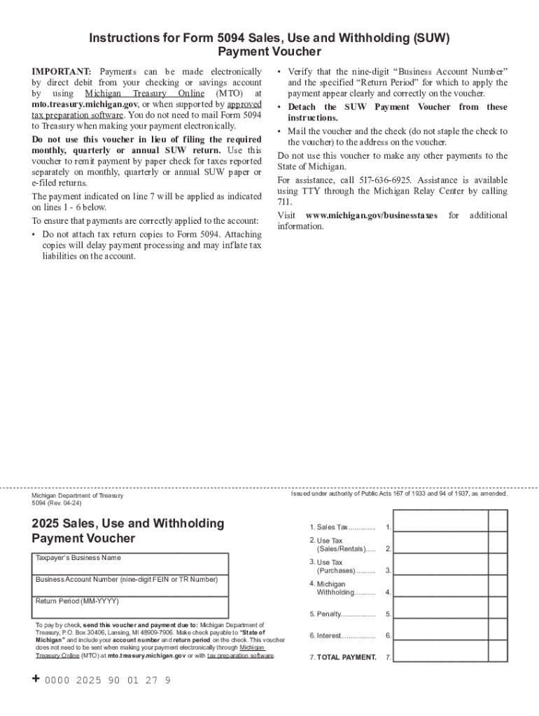  Reset Form Michigan Department of Treasury 5094 07 2025-2026
