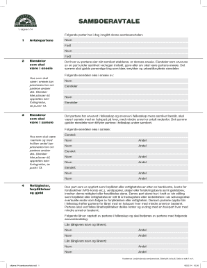 Samboerkontrakt  Form