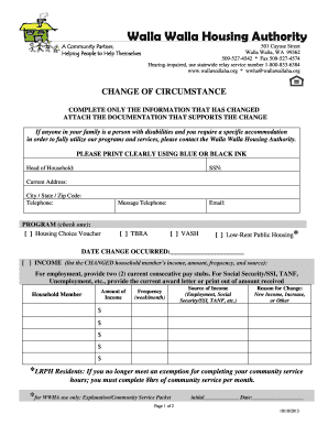  Change of Circumstance Walla Walla Housing Authority Wallawallaha 2013-2024