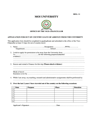 Moi University Logo  Form