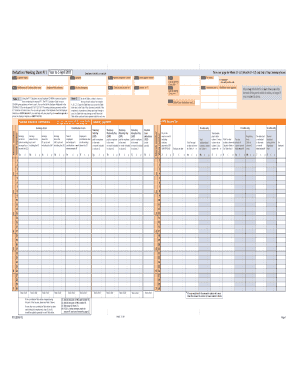 P11 Deductions Working Sheet  Form