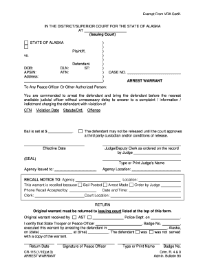 Warrant Release Form
