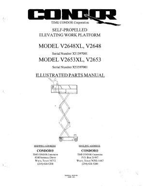 Condor Boom Lift Parts  Form