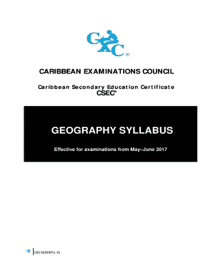 Geography Syllabus Csec  Form