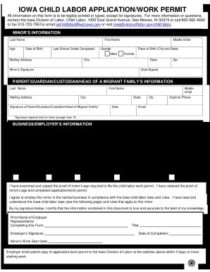 Guide to Completing Iowa Child Labor Application Iowadivisionoflabor Gov%2fsites%2fauthoring Iowadivisionoflabor  Form
