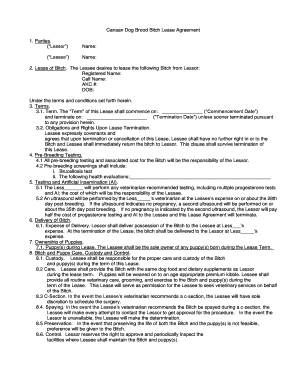 Brood Mare Lease Agreement Final DOC  Form