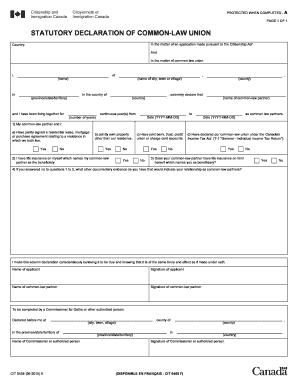  CIT 0458 E Statutory Declaration of Common Law Union Cic Gc 2015