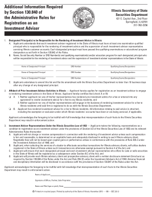 Illinois Additional Adviser  Form