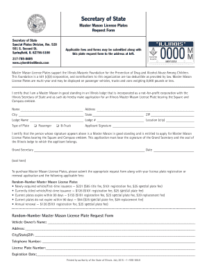 Get and Sign Master Mason License 2015-2022 Form