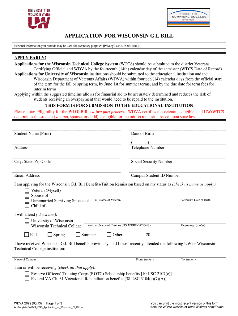 Wdva 2029  Form